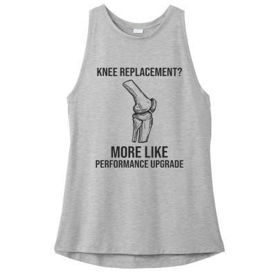 Therapy Surgery Recover Knee Injury Funny Knee Replacement Ladies PosiCharge Tri-Blend Wicking Tank