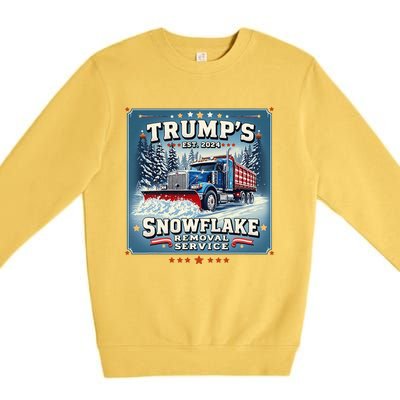 TrumpS Snowflake Removal Service Funny Trump 2024 Gift Premium Crewneck Sweatshirt