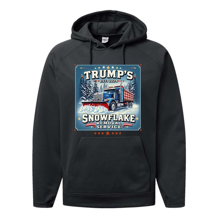 TrumpS Snowflake Removal Service Funny Trump 2024 Gift Performance Fleece Hoodie