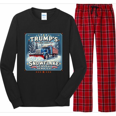 TrumpS Snowflake Removal Service Funny Trump 2024 Gift Long Sleeve Pajama Set