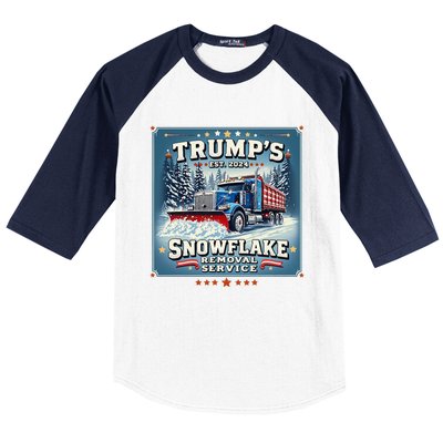 TrumpS Snowflake Removal Service Funny Trump 2024 Gift Baseball Sleeve Shirt