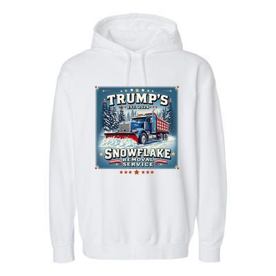 TrumpS Snowflake Removal Service Funny Trump 2024 Gift Garment-Dyed Fleece Hoodie