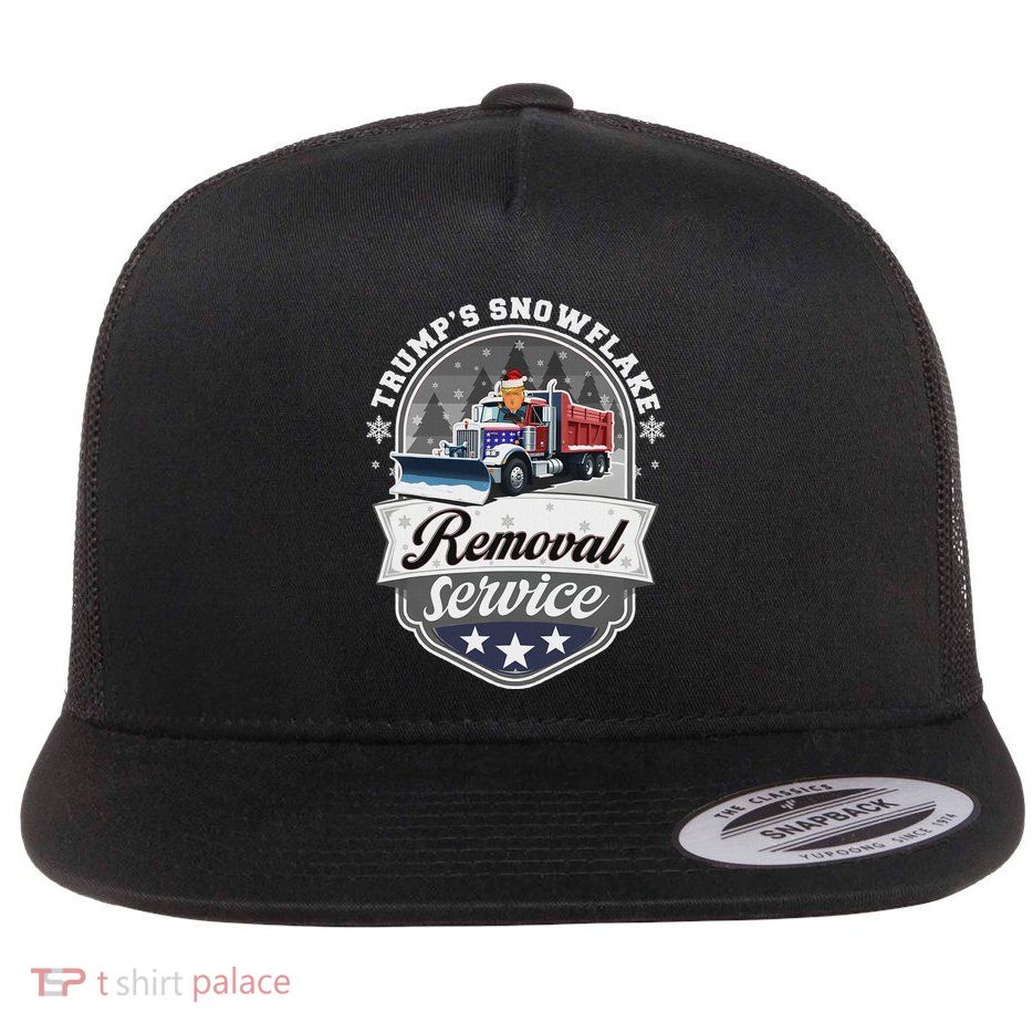 Trumps Snowflake Removal Service Flat Bill Trucker Hat
