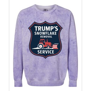 TrumpS Snowflake Removal Service Funny Gift Colorblast Crewneck Sweatshirt