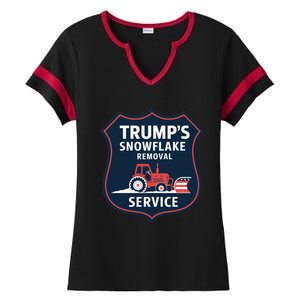 TrumpS Snowflake Removal Service Funny Gift Ladies Halftime Notch Neck Tee