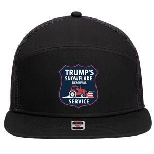 TrumpS Snowflake Removal Service Funny Gift 7 Panel Mesh Trucker Snapback Hat