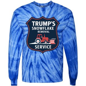 TrumpS Snowflake Removal Service Funny Gift Tie-Dye Long Sleeve Shirt