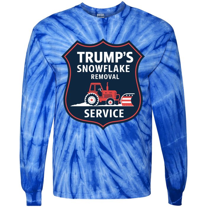 TrumpS Snowflake Removal Service Funny Gift Tie-Dye Long Sleeve Shirt