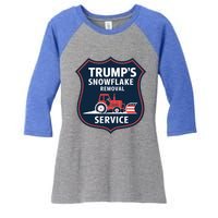 TrumpS Snowflake Removal Service Funny Gift Women's Tri-Blend 3/4-Sleeve Raglan Shirt