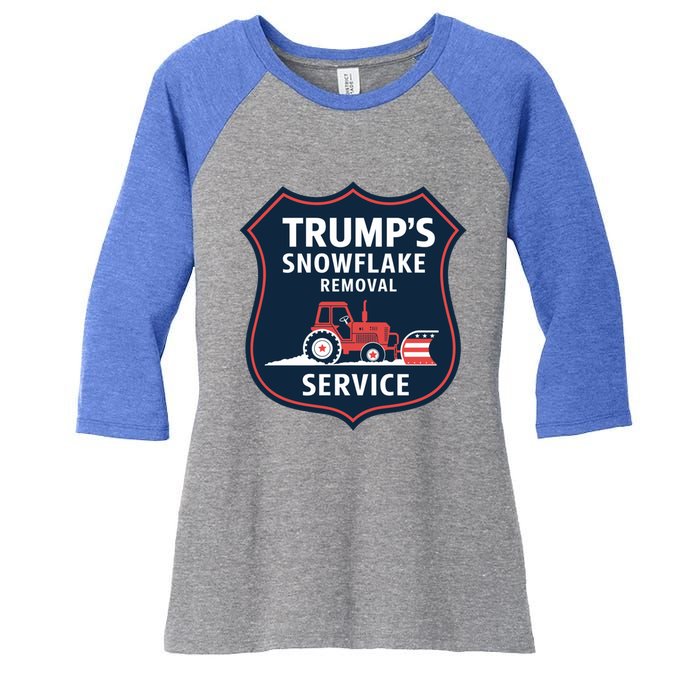 TrumpS Snowflake Removal Service Funny Gift Women's Tri-Blend 3/4-Sleeve Raglan Shirt