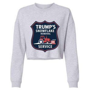 TrumpS Snowflake Removal Service Funny Gift Cropped Pullover Crew