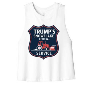 TrumpS Snowflake Removal Service Funny Gift Women's Racerback Cropped Tank