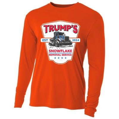 TrumpS Snowflake Removal Service Funny Trump 2024 Great Gift Cooling Performance Long Sleeve Crew