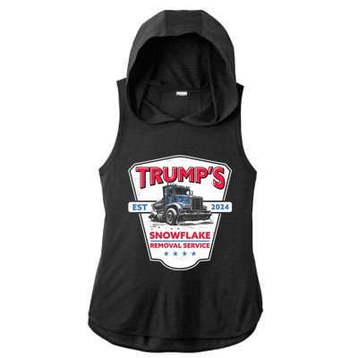 TrumpS Snowflake Removal Service Funny Trump 2024 Great Gift Ladies PosiCharge Tri-Blend Wicking Draft Hoodie Tank