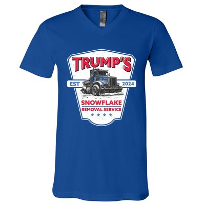 TrumpS Snowflake Removal Service Funny Trump 2024 Great Gift V-Neck T-Shirt