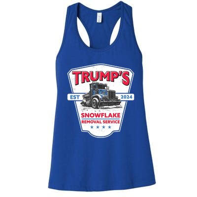 TrumpS Snowflake Removal Service Funny Trump 2024 Great Gift Women's Racerback Tank