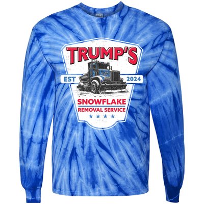 TrumpS Snowflake Removal Service Funny Trump 2024 Great Gift Tie-Dye Long Sleeve Shirt