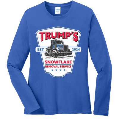 TrumpS Snowflake Removal Service Funny Trump 2024 Great Gift Ladies Long Sleeve Shirt