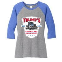 TrumpS Snowflake Removal Service Funny Trump 2024 Great Gift Women's Tri-Blend 3/4-Sleeve Raglan Shirt