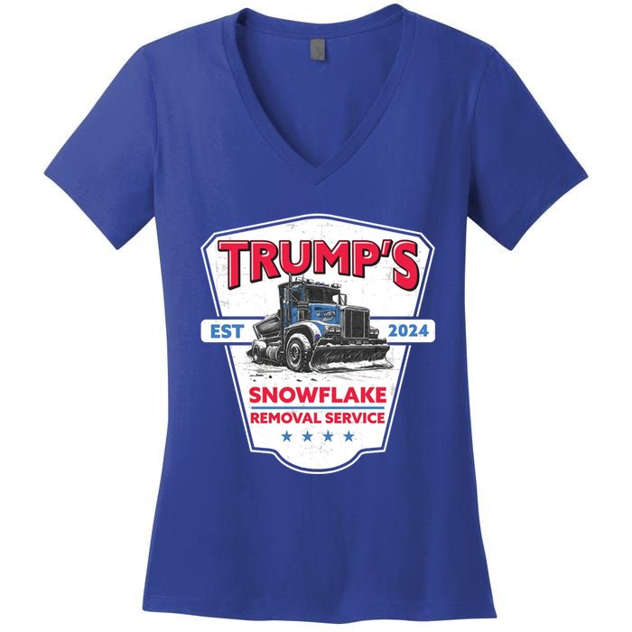 TrumpS Snowflake Removal Service Funny Trump 2024 Great Gift Women's V-Neck T-Shirt