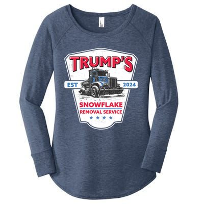 TrumpS Snowflake Removal Service Funny Trump 2024 Great Gift Women's Perfect Tri Tunic Long Sleeve Shirt