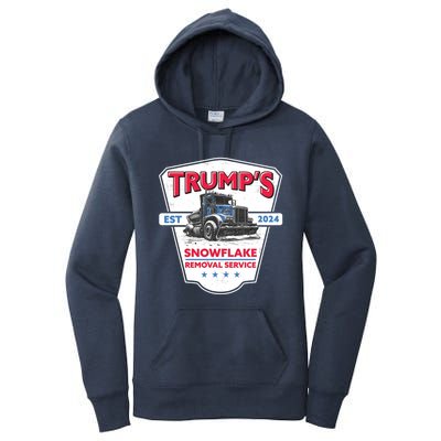 TrumpS Snowflake Removal Service Funny Trump 2024 Great Gift Women's Pullover Hoodie