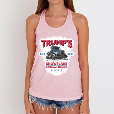 TrumpS Snowflake Removal Service Funny Trump 2024 Great Gift Women's Knotted Racerback Tank