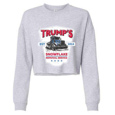 TrumpS Snowflake Removal Service Funny Trump 2024 Great Gift Cropped Pullover Crew