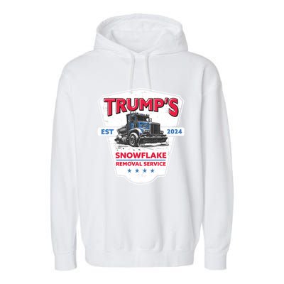 TrumpS Snowflake Removal Service Funny Trump 2024 Great Gift Garment-Dyed Fleece Hoodie