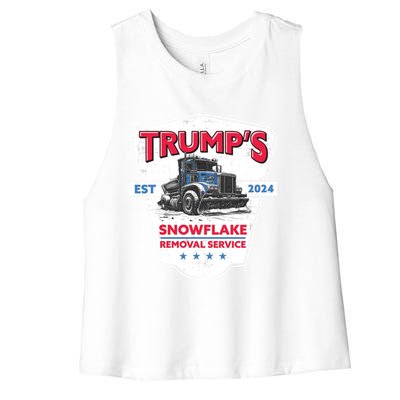 TrumpS Snowflake Removal Service Funny Trump 2024 Great Gift Women's Racerback Cropped Tank