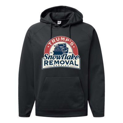 TrumpS Snowflake Removal Service Funny Trump 2024 Performance Fleece Hoodie