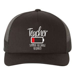 Teacher Summer Recharge Required Last Day School Women Funny Yupoong Adult 5-Panel Trucker Hat