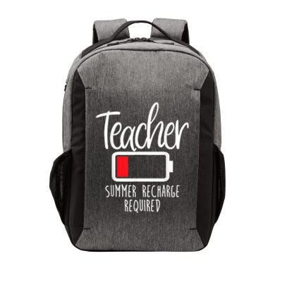 Teacher Summer Recharge Required Last Day School Women Funny Vector Backpack