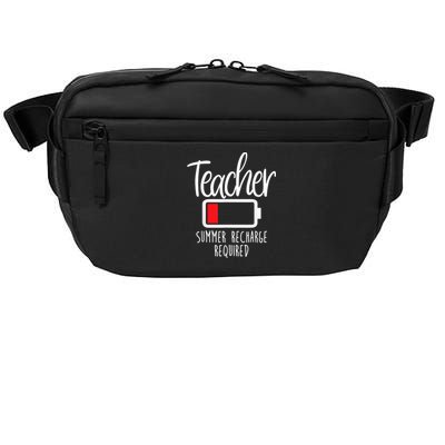 Teacher Summer Recharge Required Last Day School Women Funny Crossbody Pack