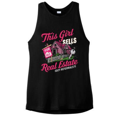 This Sells Real Estate Got Referrals Realtor Ladies PosiCharge Tri-Blend Wicking Tank