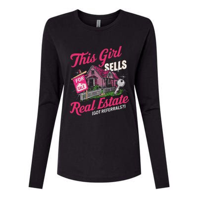 This Sells Real Estate Got Referrals Realtor Womens Cotton Relaxed Long Sleeve T-Shirt