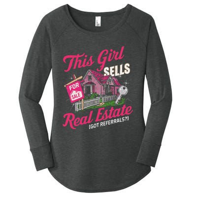 This Sells Real Estate Got Referrals Realtor Women's Perfect Tri Tunic Long Sleeve Shirt