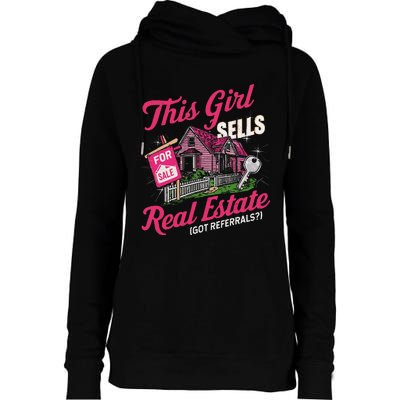 This Sells Real Estate Got Referrals Realtor Womens Funnel Neck Pullover Hood