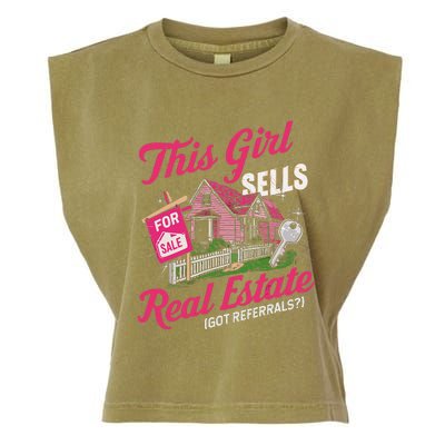 This Sells Real Estate Got Referrals Realtor Garment-Dyed Women's Muscle Tee