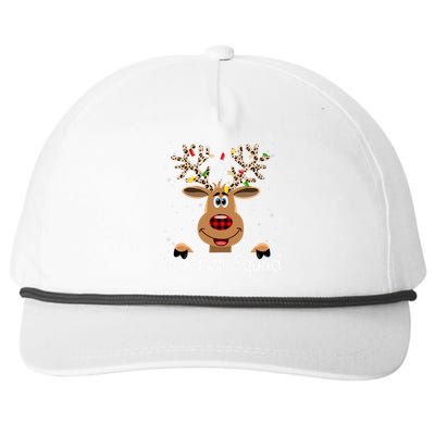 Teacher Squad Reindeer Christmas Holiday Snapback Five-Panel Rope Hat