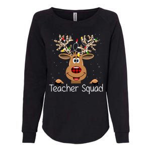 Teacher Squad Reindeer Christmas Holiday Womens California Wash Sweatshirt