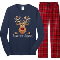 Teacher Squad Reindeer Christmas Holiday Long Sleeve Pajama Set