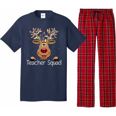 Teacher Squad Reindeer Christmas Holiday Pajama Set