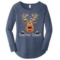 Teacher Squad Reindeer Christmas Holiday Women's Perfect Tri Tunic Long Sleeve Shirt