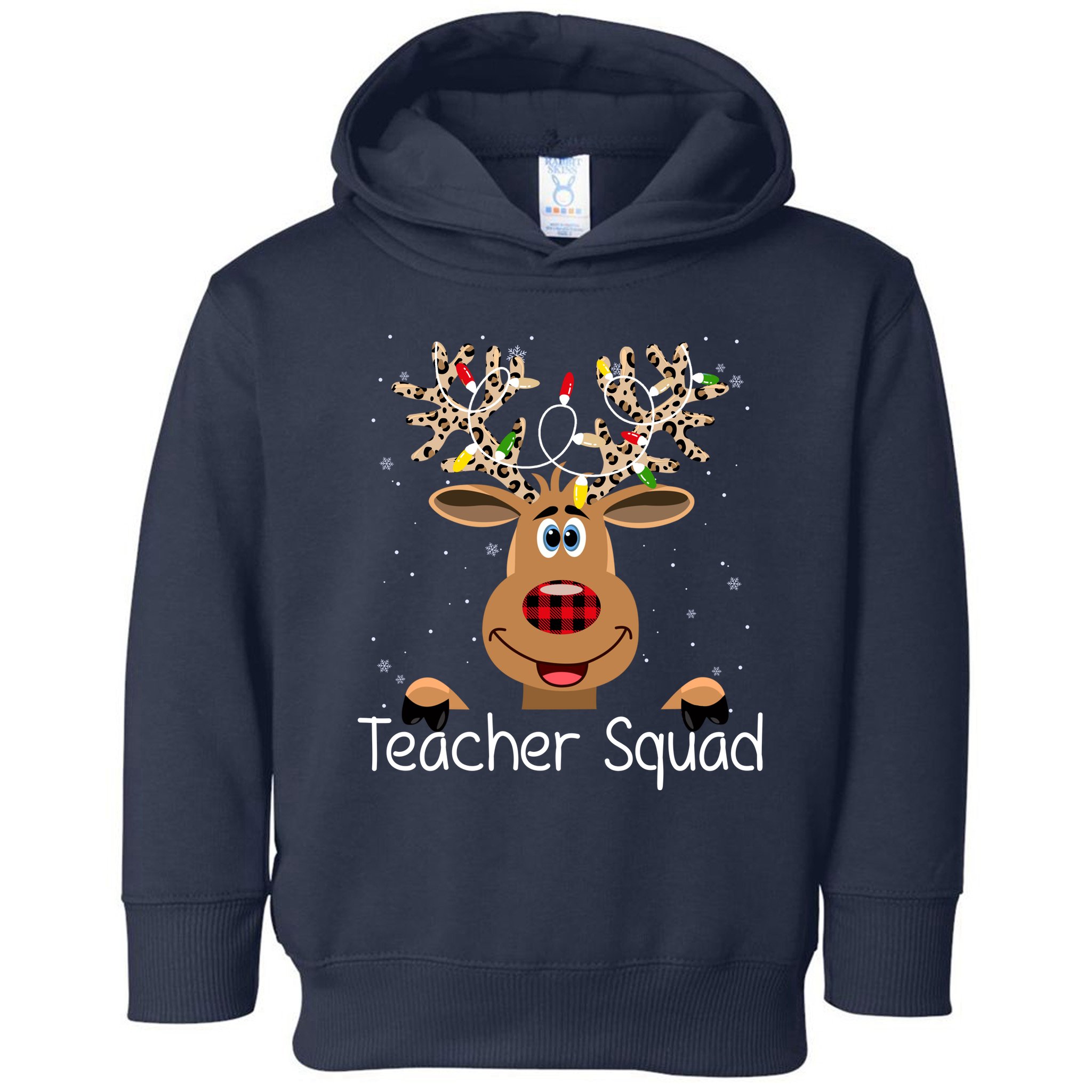 Teacher Squad Reindeer Christmas Holiday Toddler Hoodie