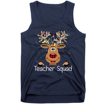 Teacher Squad Reindeer Christmas Holiday Tank Top