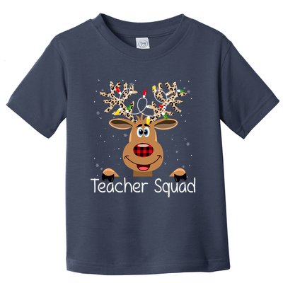 Teacher Squad Reindeer Christmas Holiday Toddler T-Shirt