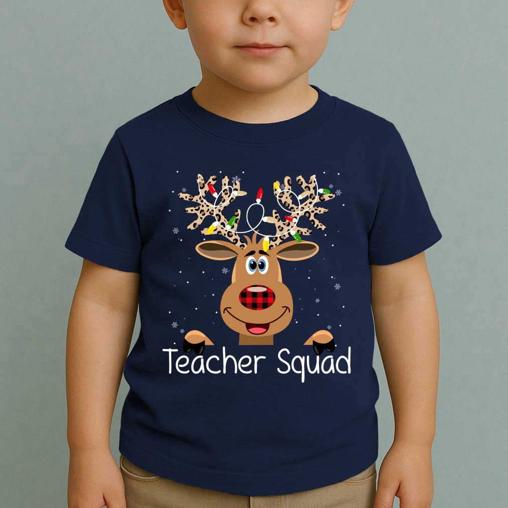 Teacher Squad Reindeer Christmas Holiday Toddler T-Shirt