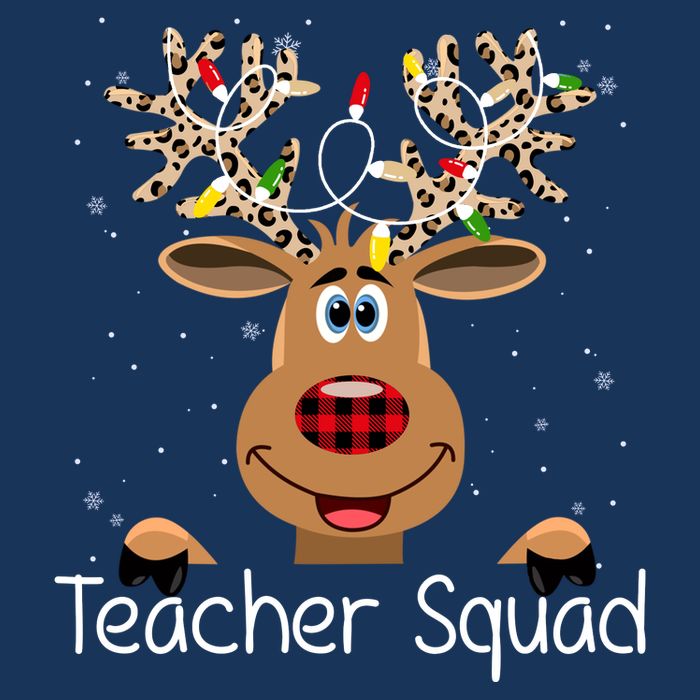 Teacher Squad Reindeer Christmas Holiday Toddler T-Shirt