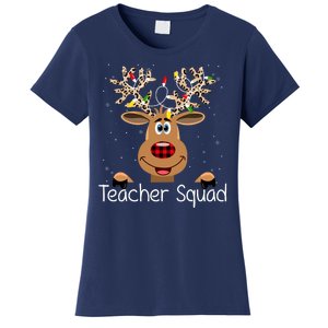 Teacher Squad Reindeer Christmas Holiday Women's T-Shirt